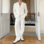 Double-layer 3D Embossed Lapel Suit Jacket