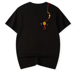 Lion Embroidered Crew Neck Short Sleeve T-Shirt