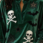 Spooky Season Velvet Long Sleeve Halloween Shirt