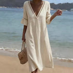 ELARA™ | Breezy Maxi Dress Flattering Comfort Seaside Style