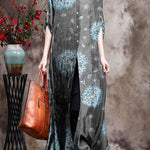 Comfy Italian Black Print Long Silk Dress Cardigan - Limited Stock