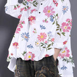 Diy White Dotted Blouses For Women Asymmetric Shirt