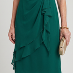 Eira | Short Sleeve Layered Hem Midi Dress