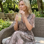 Mirabel | Flutter Sleeve Gathered Waist Floral Print Midi Dress