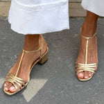 Allegra | Gold Sandals for Everyday Elegance