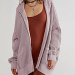 Zeagoo Women's Cardigan Zipper Sweater Loungewear Outerwear Hoodie Long Jacket