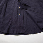 Cotton and Linen Jacquard Vintage Half Sleeve Shirt