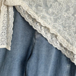 Elegant French Lace Triangle Scarf Tie Belt