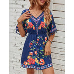 Isla Pemberton | Boho Floral Mini Dress For Women