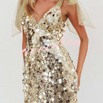 Celeste Glamour Sequin Mini Dress