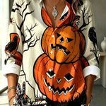 Fun Jack-O'-Lantern Face Orange Shirt
