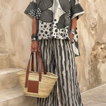 Floral Print Casual Two-Piece Pant Set