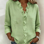 Anora | Ruffle V-neck Blouse