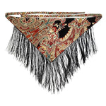 Bohemian-style Triangular Scarf Belt with Tassels