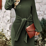 Zeagoo Women's Casual Knit Dress Long Sleeve Bodycon Dress