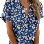 Zeagoo Womens Button Down Shirts Rolled Cuffed Shirt
