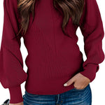 Zeagoo Women's Pullover Knitted Pullover Crew Neck Tops