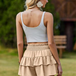 Zeagoo Women's Shorts Summer Casual Ruffle Short Trousers (DE Only)