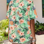 Zeagoo Womens Hawaiian Button Down Shirts Casual Floral Tropical Shirt