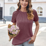 Zeagoo Womens Lace Short Sleeve Shirts Summer Tops