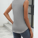 Zeagoo Sleeveless Button Down Shirts V Neck Solid Tank Tops
