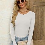 Zeagoo Women's Long Sleeve Basic Slim Fit Tops Ribbed Knit T-Shirt