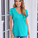 Zeagoo Shirts Casual Short Sleeve Tees Dressy Casual Patel Blouses