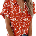 Zeagoo Womens Button Down Shirts Rolled Cuffed Shirt