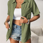 Zeagoo Short Sleeve Button Down Shirt Casual Loose Fit Blouses