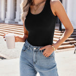 Zeagoo Women's Scoop Neck Ribbed Knit Tank Tops
