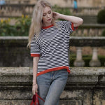 Zeagoo Womens Sweaters Short Sleeve Top Casual Knit Tops