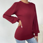 Zeagoo Women's Pullover Knitted Pullover Crew Neck Tops