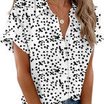 Zeagoo Womens Button Down Shirts Rolled Cuffed Shirt