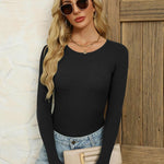 Zeagoo Women's Long Sleeve Basic Slim Fit Tops Ribbed Knit T-Shirt