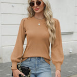 Zeagoo Women's Pullover Knitted Pullover Crew Neck Tops