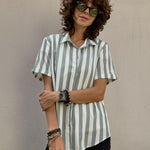 Zeagoo Womens Button Down Shirts Rolled Cuffed Shirt