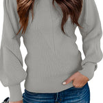 Zeagoo Women's Pullover Knitted Pullover Crew Neck Tops