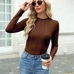 Zeagoo Womens Long Sleeve T Shirts Casual Mock Neck Tops