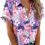 Zeagoo Womens Button Down Shirts Rolled Cuffed Shirt