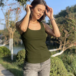 Zeagoo Womens Tank Tops 2 Pack Ribbed Square Neck Shirts