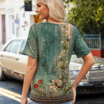 Zeagoo Womens Summer Tops Short Sleeve Casual Shirts Floral Tee