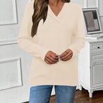 Zeagoo Sweaters for Women Long Sleeve Shirts V Neck Knit Pullover