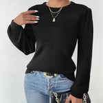 Zeagoo Women's Pullover Knitted Pullover Crew Neck Tops