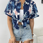 Zeagoo Womens Hawaiian Button Down Shirts Casual Floral Tropical Shirt