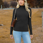 Zeagoo Women's Turtleneck Sweaters Fitted Long Sleeve Shirts