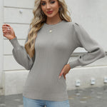 Zeagoo Women's Pullover Knitted Pullover Crew Neck Tops