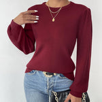 Zeagoo Women's Pullover Knitted Pullover Crew Neck Tops