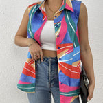 Zeagoo Sleeveless Blouses Casual Button Down Shirts