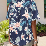 Zeagoo Womens Hawaiian Button Down Shirts Casual Floral Tropical Shirt
