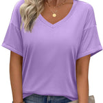 Zeagoo Womens Summer Tops Short Sleeve Casual Shirts Floral Tee